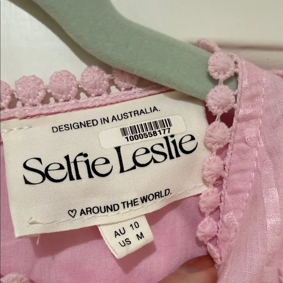 Selfie Leslie Pink Ruffle Tiered Mini Dress - Picture 2 of 5